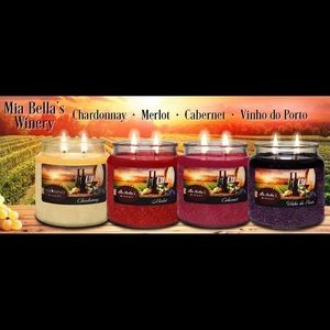 MiaBella’s wine collection candles!